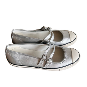 CONVERSE Dainty Mary Jane Silver Women's Shoe Size 7.5 #B1957